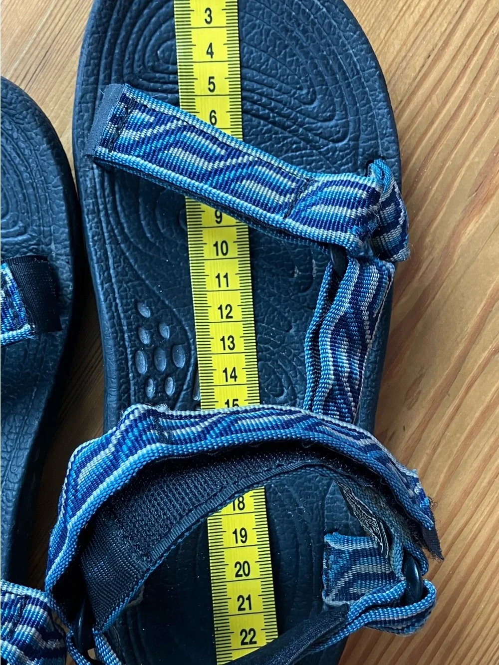 Teva Navy and Blue Patterned Strap Sandals
